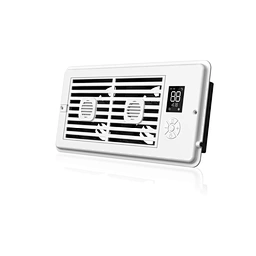 Register Booster Fan for 4” x 10” Register Holes, Vent Fan with DIY Scent Diffuser, Quiet 10-Speeds Smart Heating Cooling AC Booster, Remote & Smart LCD for Home